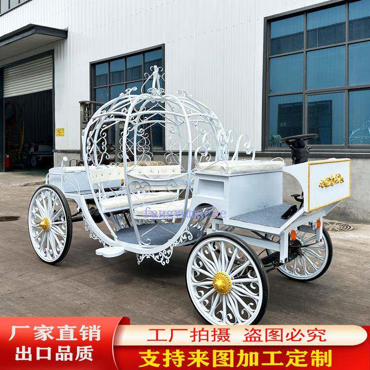 新款婚礼南瓜马车电动旅游观光车马术文化用品