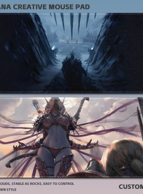 WOW魔兽世界鼠标垫超大加厚护腕电竞游戏电脑桌垫二次元键盘垫子