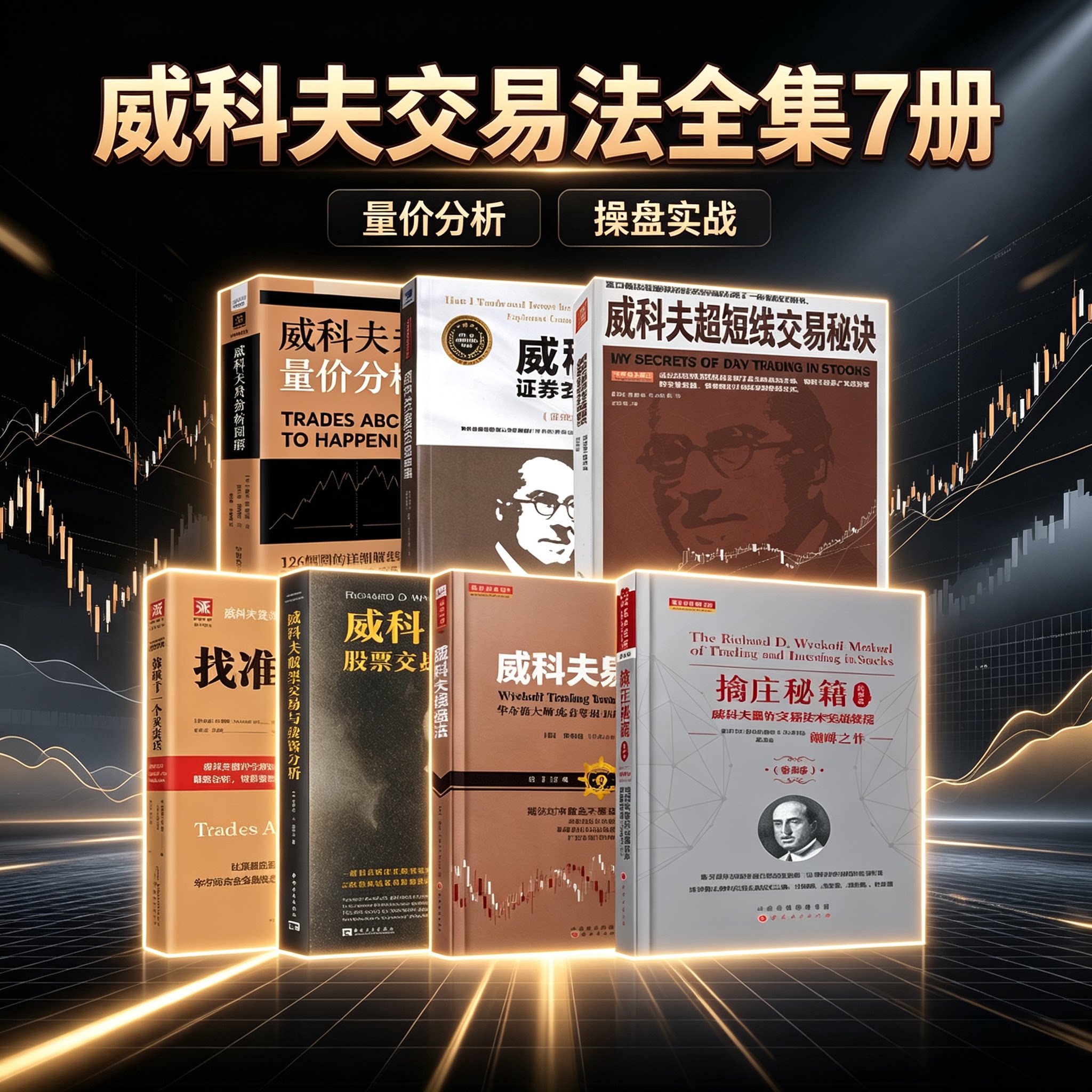 威科夫操盘系列全集7册 擒庄秘籍精解版量价分析图解超短线交易秘诀找准买卖点 股票证券投资交易实战正版书籍 孟洪涛 理论大合集