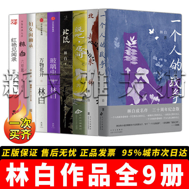【正版】林白作品全集【9册】一个人的战争+北去来辞+说吧 房间+北流+林白六短篇+红艳见闻录+玻璃虫 当代女性文学经典正版书籍