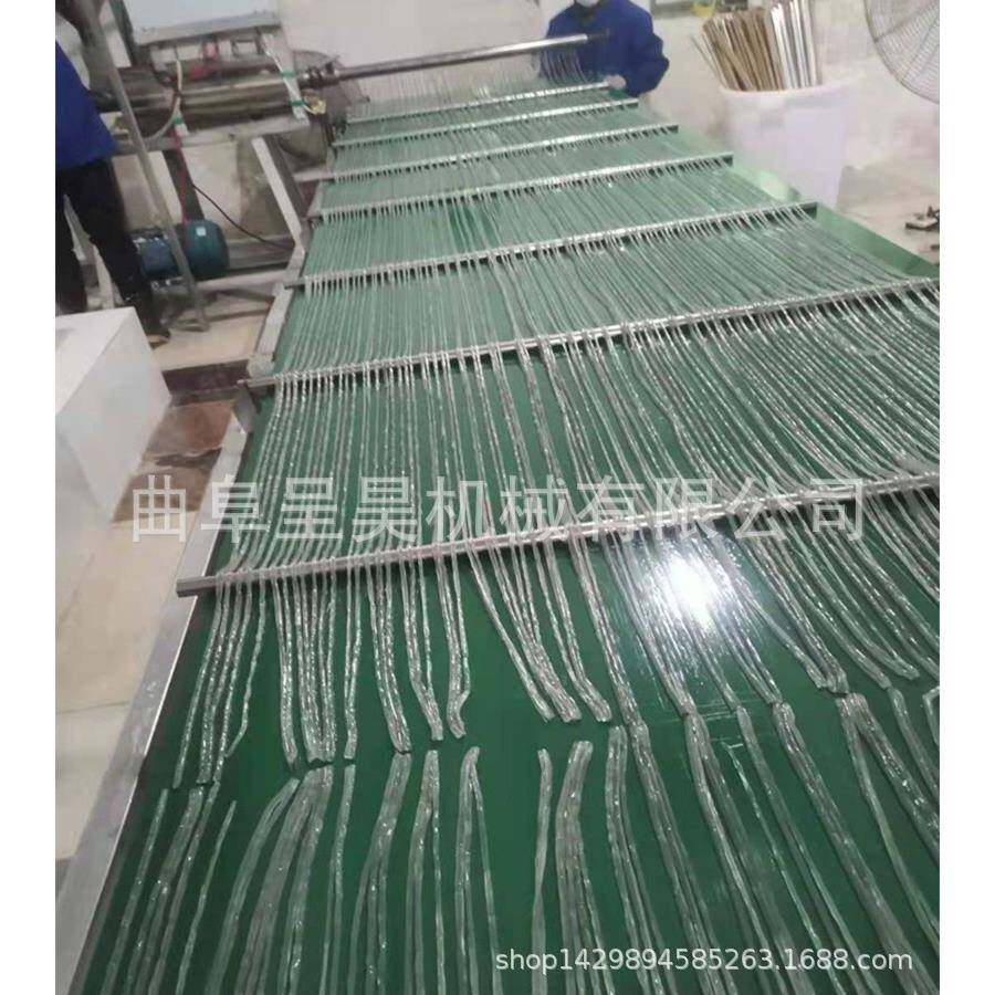 整套全自动输送带粉条机粉浆搅拌机水蒸气自熟地瓜粉条制作设备