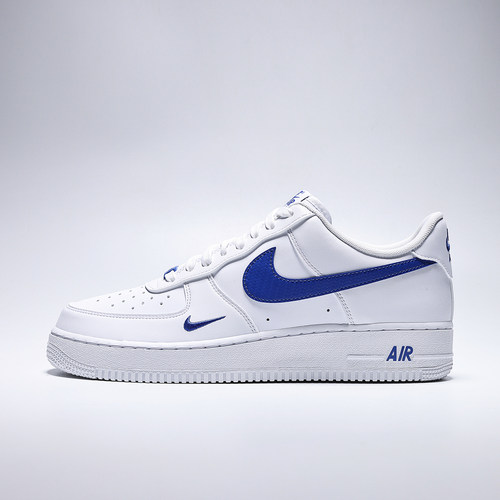 NIKE耐克男秋AIR FORCE白蓝刺绣空军一号AF1运动休闲鞋IV5732-100