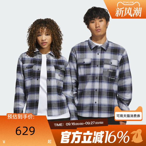 adidas阿迪达斯三叶草男子冬GONZ FLANNEL运动休闲长袖衬衫KT4341