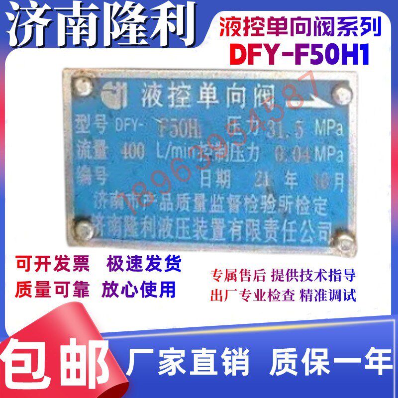 济南隆利液压 液控单向阀 DFY-F50H1  压力31.5MPa  流量400L/min