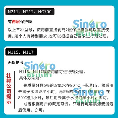杜邦质子交换膜N117 全氟磺酸离子膜Nafion膜117 N115 N212 N211