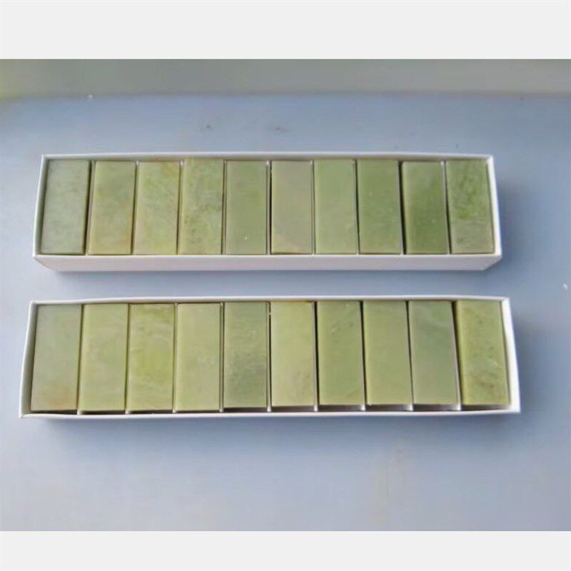 青田石青冻石10方纸盒装方章2*2*5CM寿山石篆刻石料印章印石章料