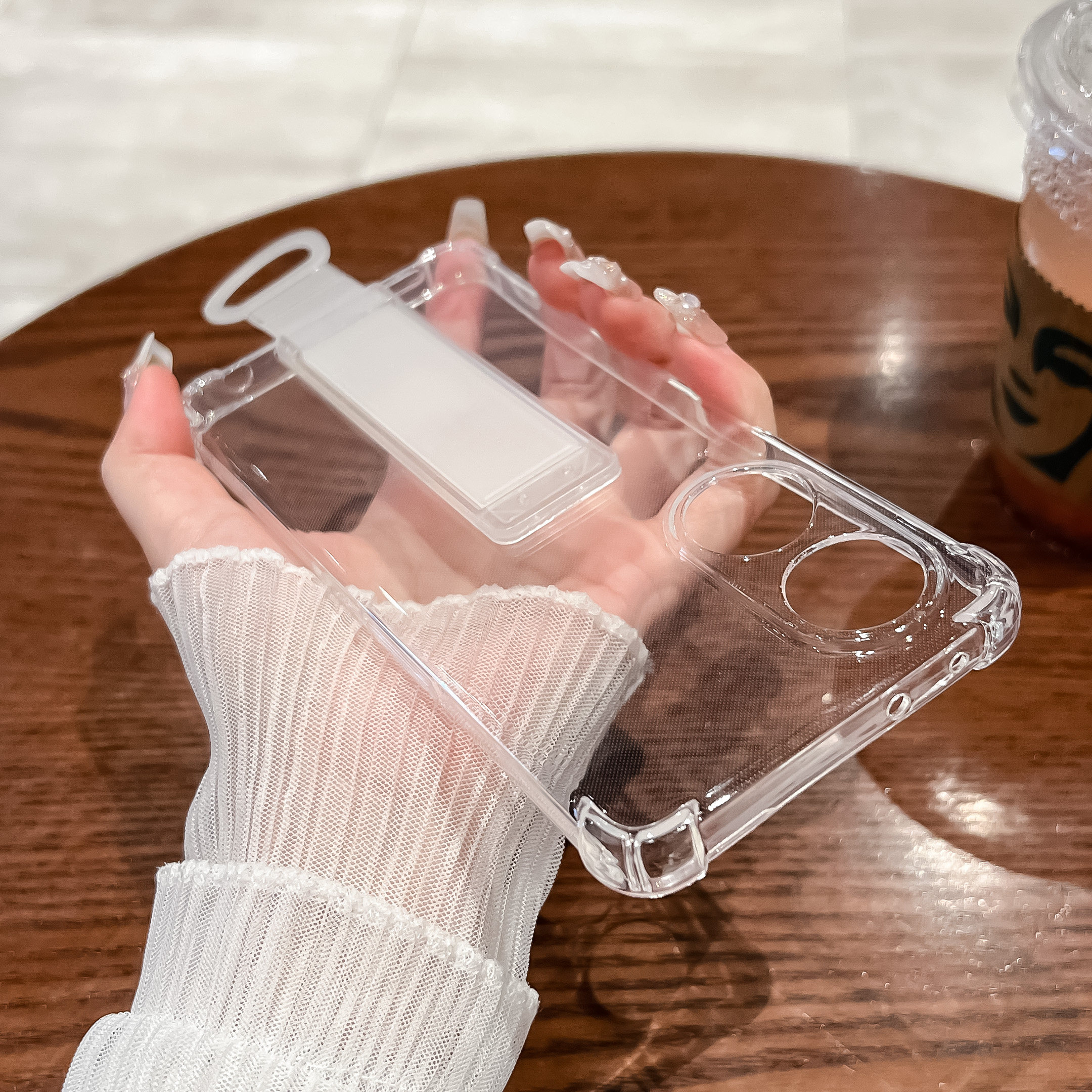 oppoA1气囊防摔腕带支架款手机壳