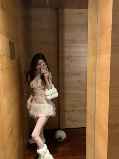 重工立体花朵抹胸裙 西西里之花 半裙女 懒懒llan 你