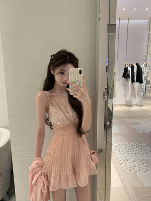 你的懒懒llan碎钻白天鹅连衣裙