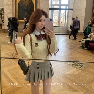 活力少女拼色 女校风波 学院制服三件套女新 懒懒llan 你