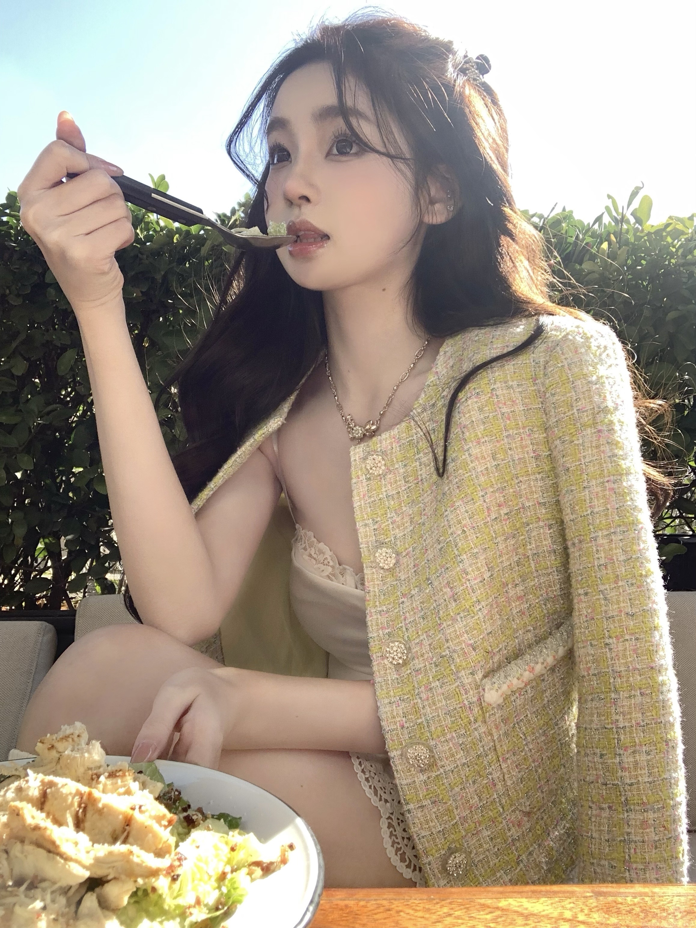你的懒懒llan法式编织短外套