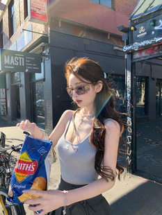 你的懒懒llan【松弛感honey】清爽透气修饰身形针织吊带上衣女