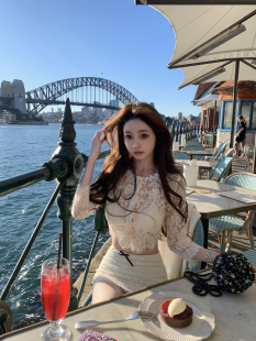 女上衣 你 立体水溶蕾丝手工钉珠套装 悉尼海岸 半裙 懒懒llan