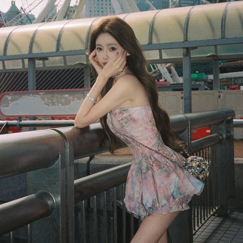 你的懒懒llan印花套装女