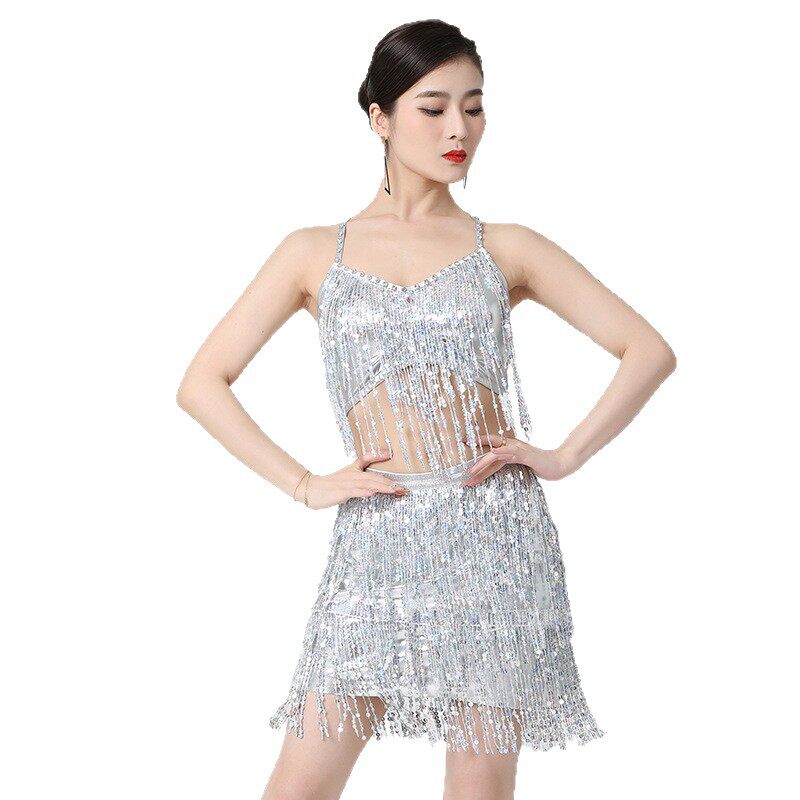 2026新款舞台演出服流苏舞裙肚皮舞爵士舞钢管舞蹈服表演服亮