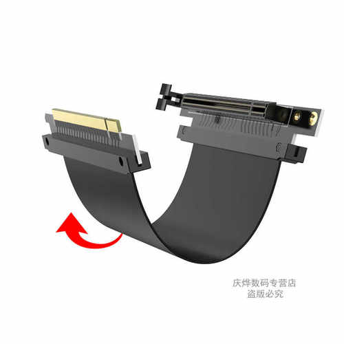 pci-e 3.0 16x显卡延长线 90度竖放 L型台式显卡转接线支持30系卡