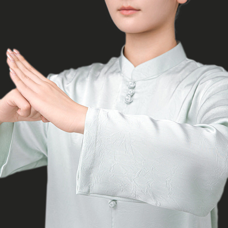 2026新款太极服女款太极拳练功服男八段锦夏季醋酸段唐装国风套装图片