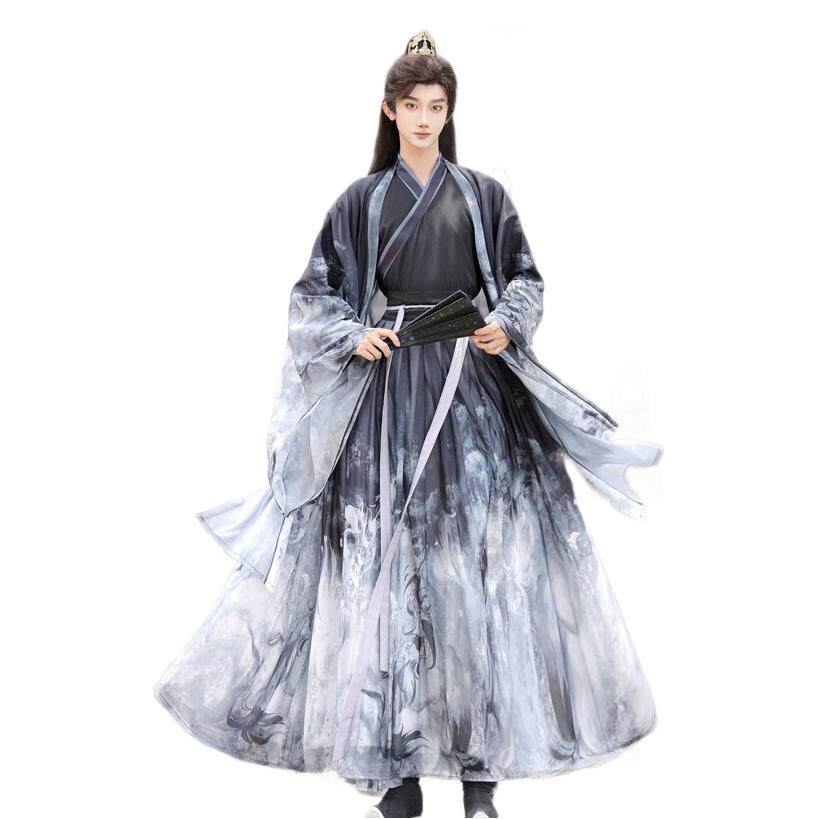 2026新款宋制原创汉服齐腰水墨国风日常学生套装男女同款武侠帅气