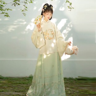 2026新款兔叽_原创明制日常汉服女圆领袍袄裙琵琶袖成人马面裙秋