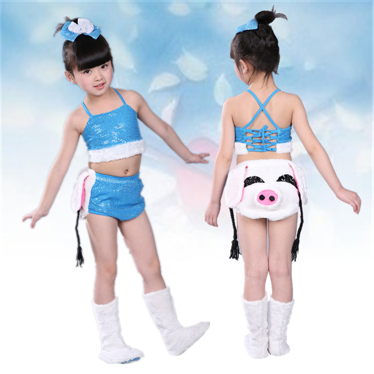 2026新款六一儿童演出服男女童舞台卡通动物造型可爱猪三只小猪表
