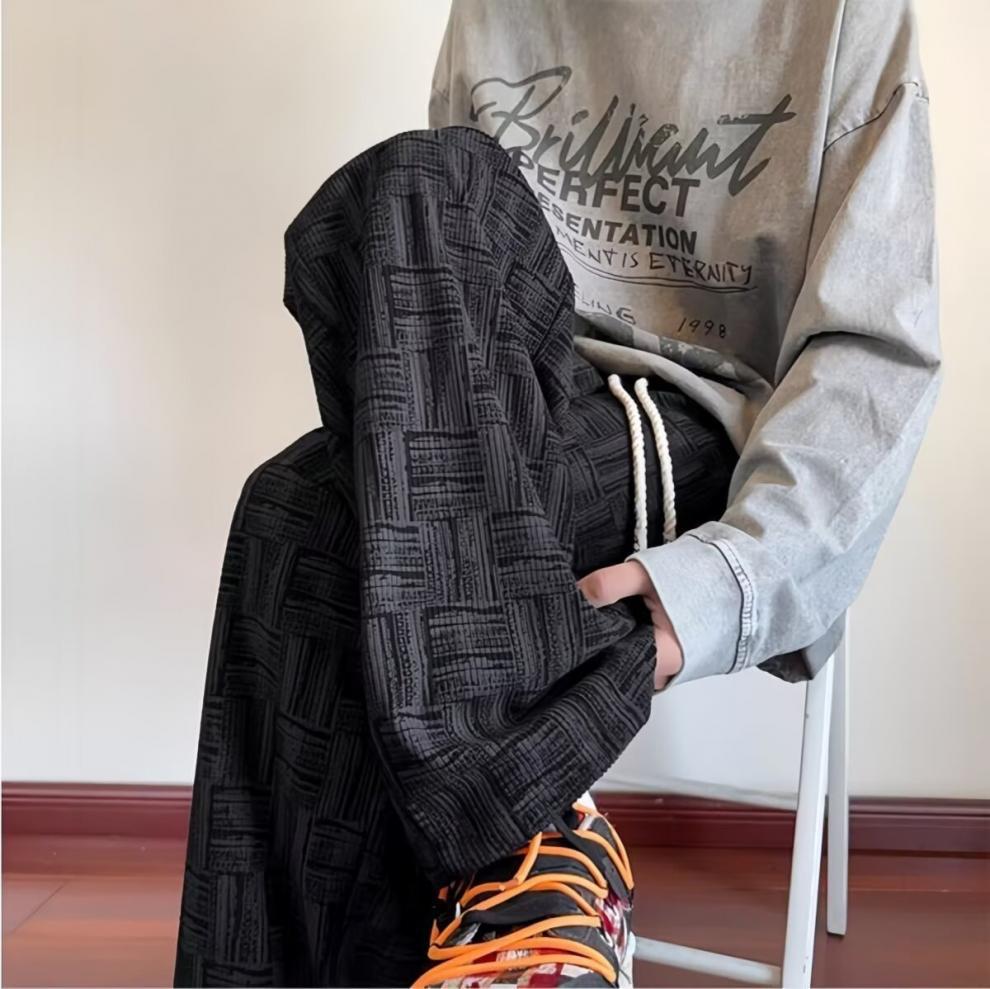 美式潮牌直筒休闲裤男款春秋季潮卫裤