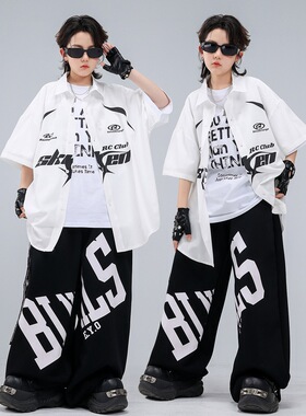 2026新款街舞儿童潮服嘻哈少儿hiphop潮牌童装酷帅男童架子