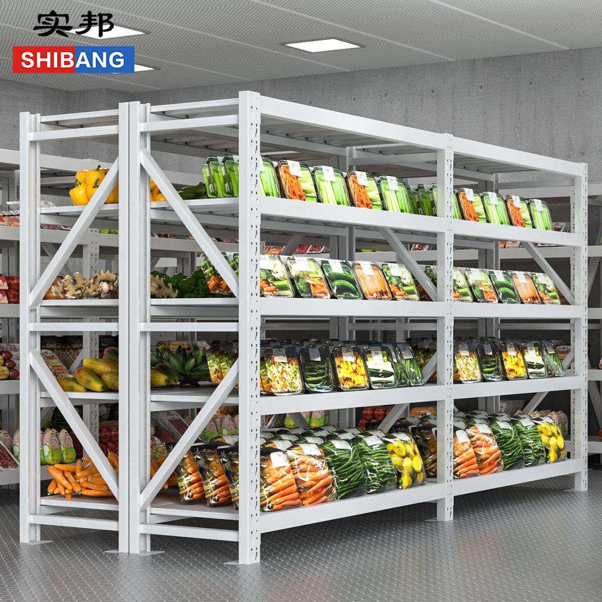 誉创重型仓储货架仓库多层蔬菜生鲜食品快递置物架货物架铁架子