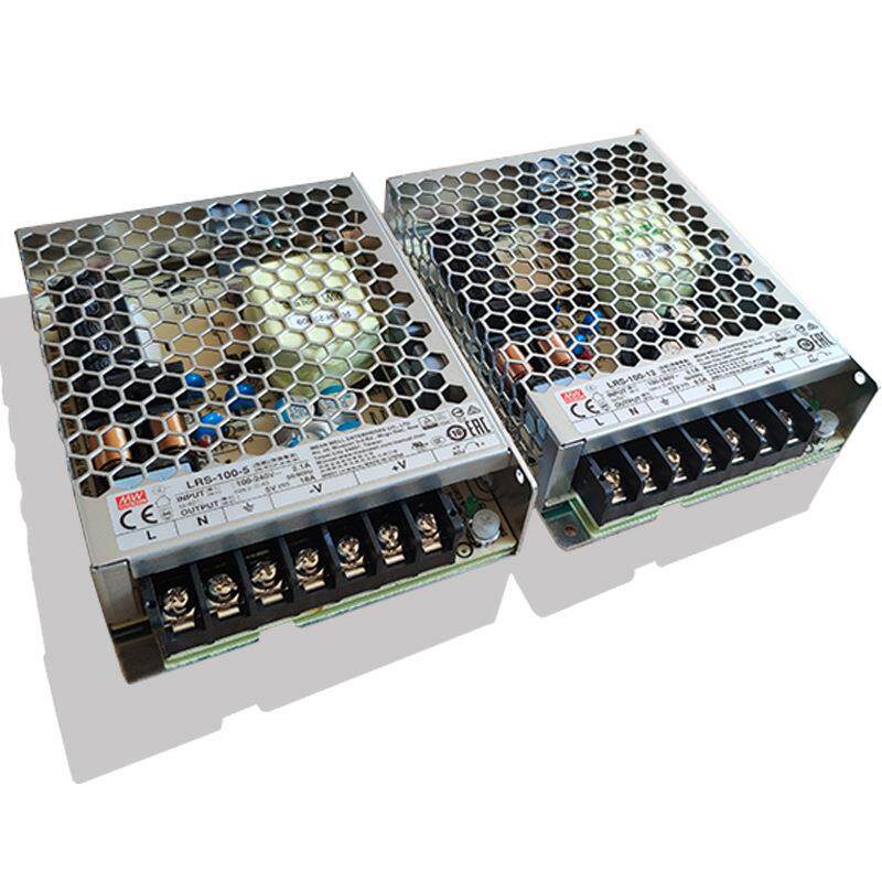 明纬开关电源5V/12/LED导轨直流可调工业LRS-100-5/LRS-100-12