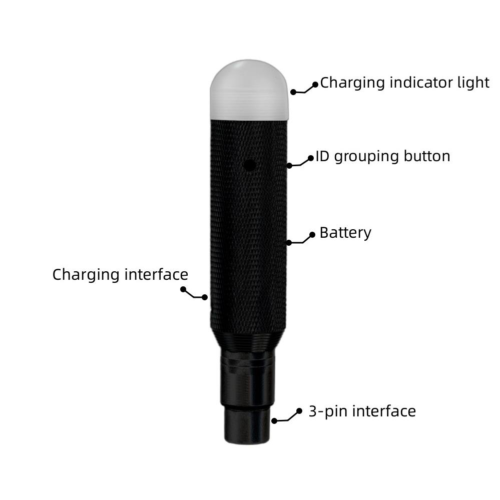 新款 2.4G 无线DMX512发射器 舞台灯接收器 DMX512灯具收发器黑色