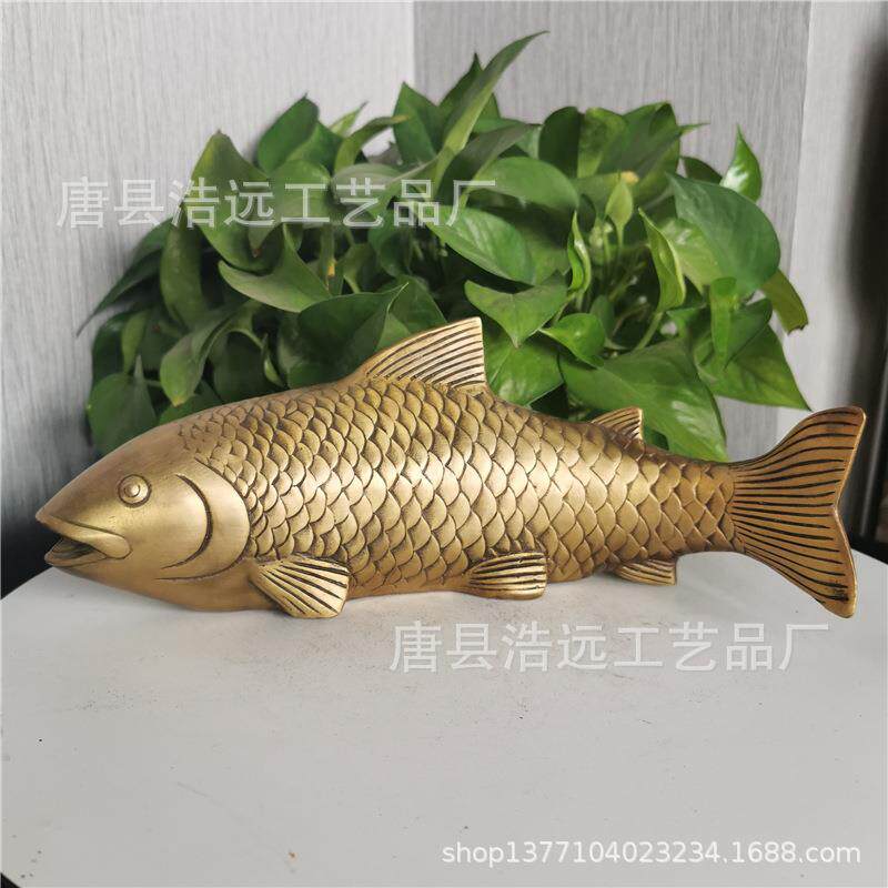 紫铜老虎雕塑 浩远雕塑厂雕刻家居铜公鸡 玻璃钢动物金鱼摆件