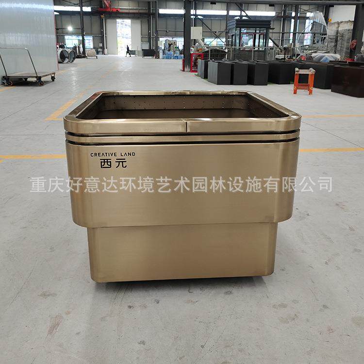 户外创意园林景观花箱 商业街外摆植物花钵 小区公园带轮大花盆
