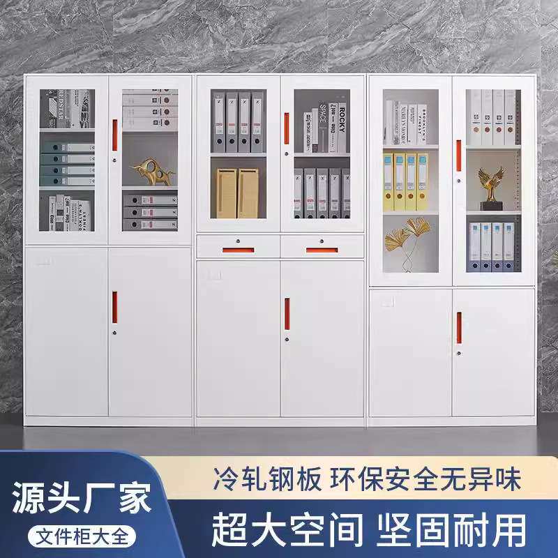 上海拆装文件柜铁皮柜窄边办公室档案柜资料柜带锁财务展示家用