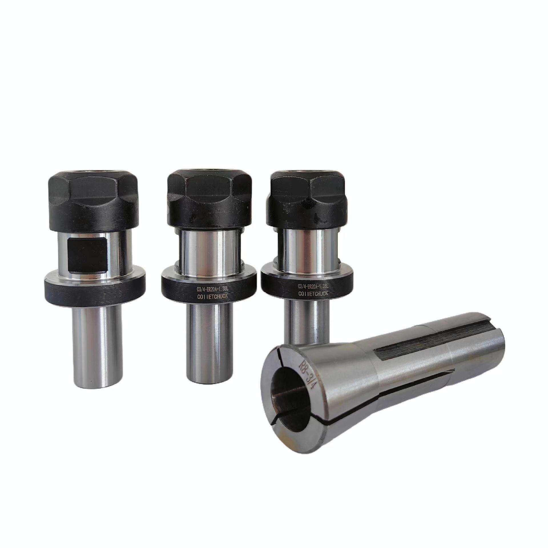 3支C3/4-ER20A-1.38L延长杆+1支R8筒夹3/4孔径-M12后拉螺纹