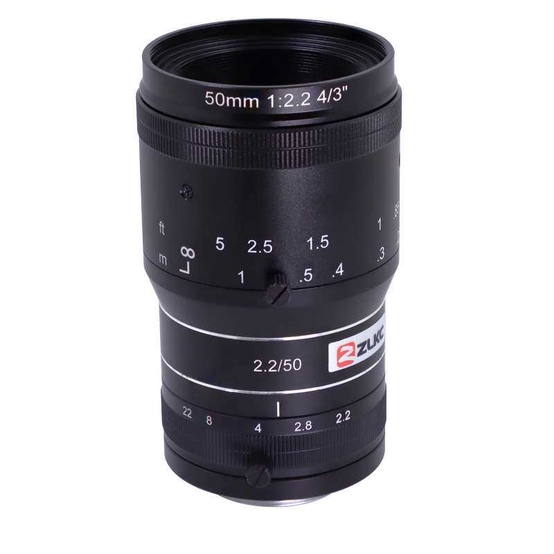 ZLKC中联科创 50mm工业镜头FK5020MP12低畸变1200万C口定焦镜头
