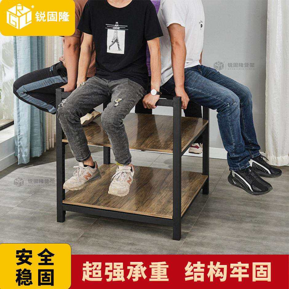 超市堆头货架牛奶促销台饮料架加厚三层钢木架粮油地堆展台