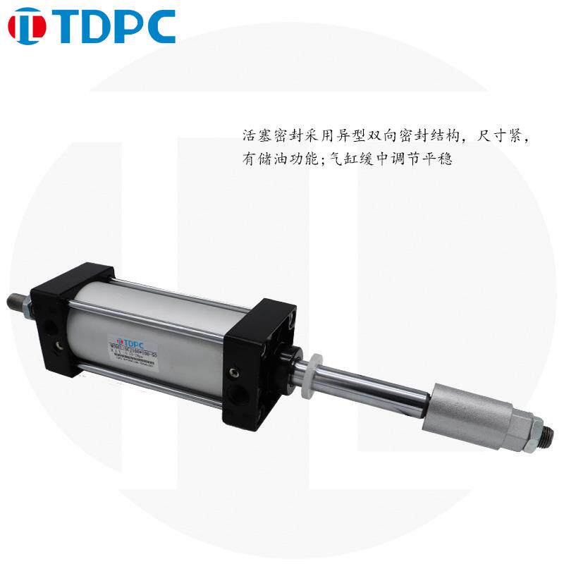 SC可调气缸 系列SCJ 100-25直线光轴光杆薄型气缸活塞杆TDPC