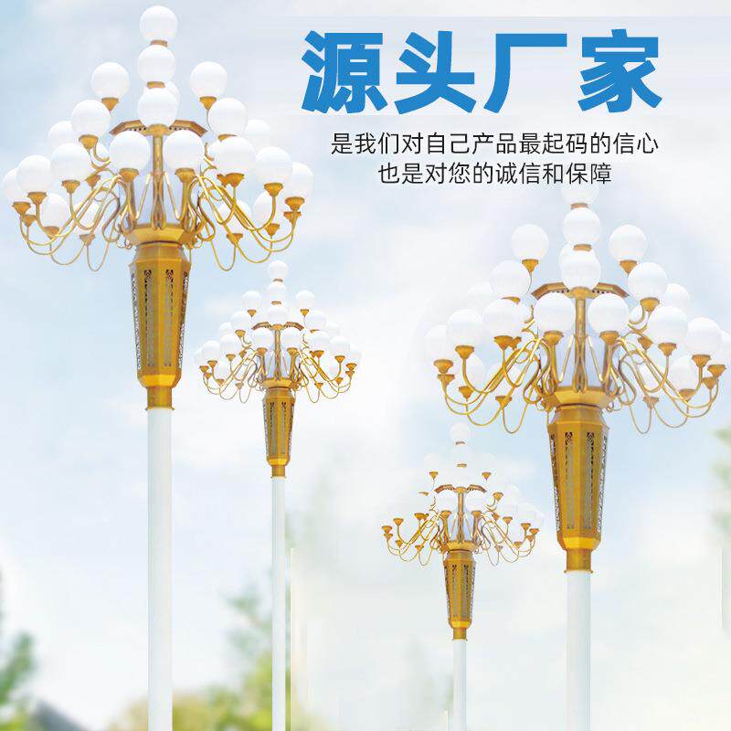 造型中华玉兰莲花路灯杆4米6米8米12米led工程路灯景观亮化照明