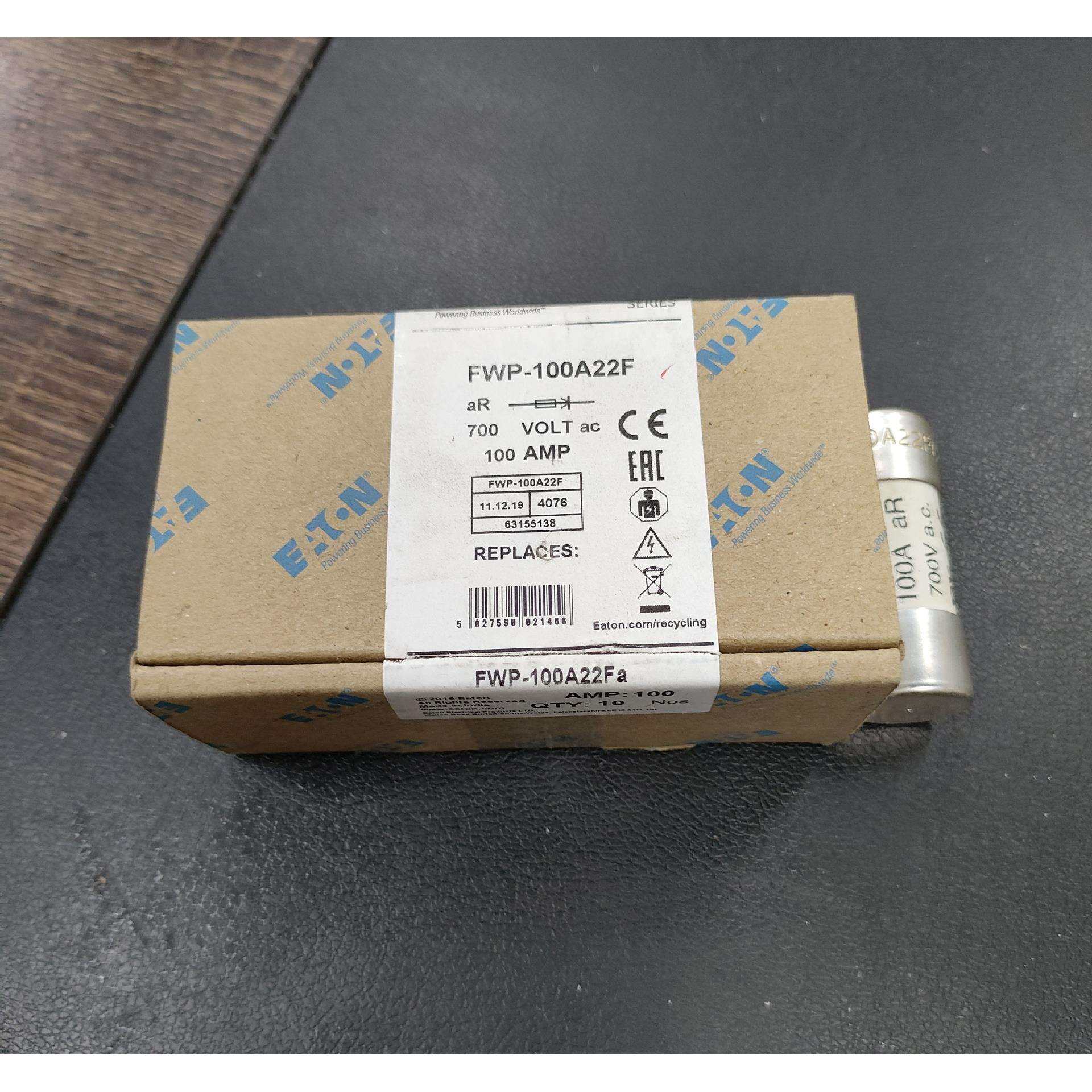 FWP-100A22F陶瓷管保险丝 700V 100A 22x58 巴斯曼BUSSMANN熔断