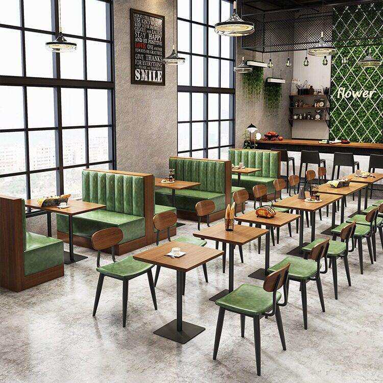 咖啡厅桌椅组合西餐厅复古工业风酒吧餐饮店甜品店奶茶店餐桌椅子