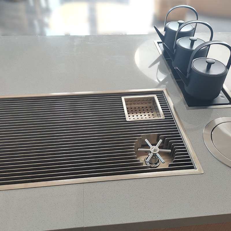 网红款新中式茶饮咖啡手冲台嵌入式不锈钢高压洗杯器咖啡器具