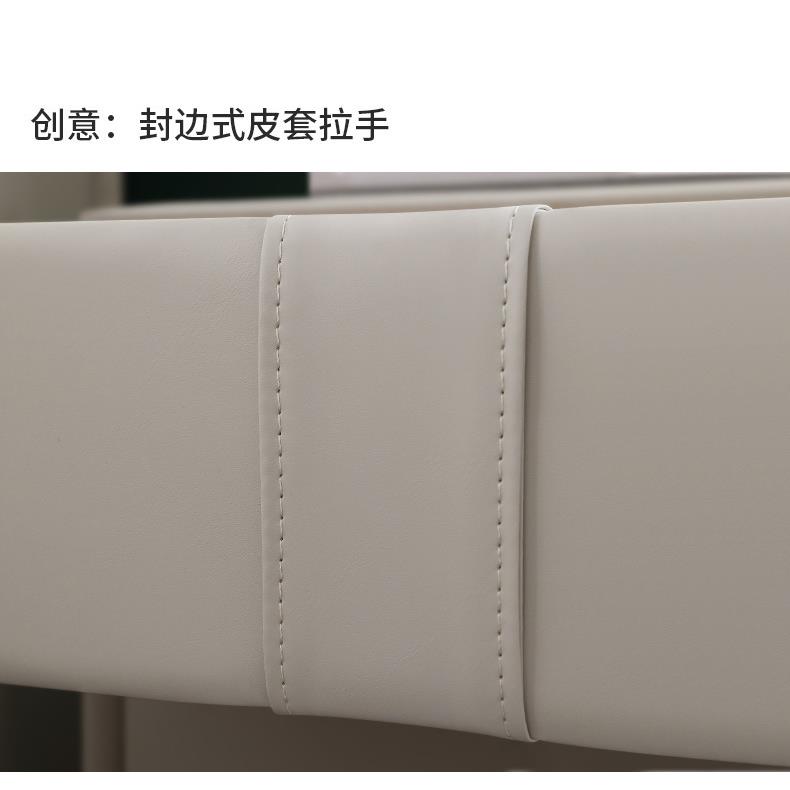 实木床头柜抽屉皮布床头柜随床面料皮色配套