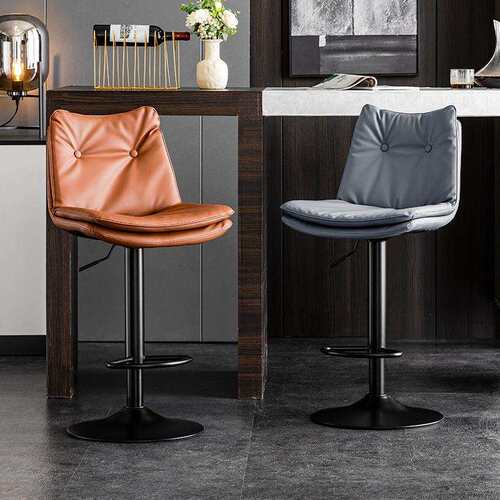吧台椅现代简约升降轻奢家用高脚凳吧凳收银台椅子靠背酒吧椅凳子
