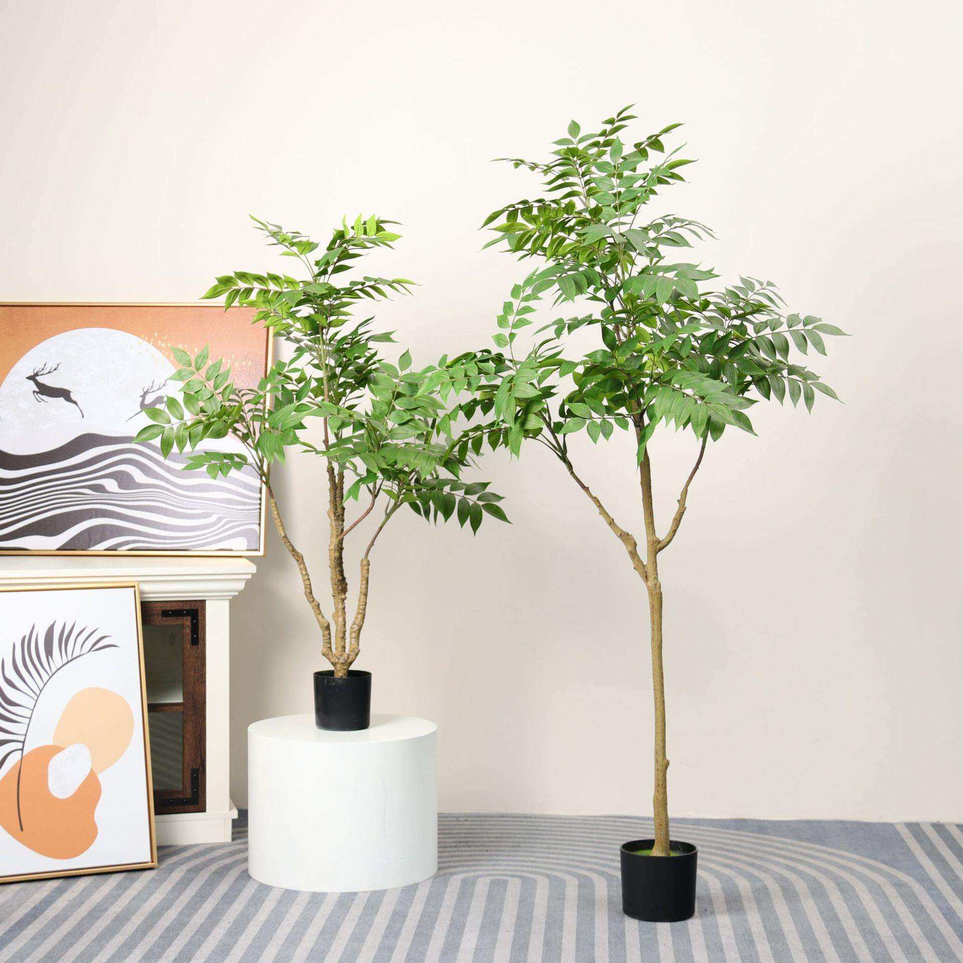 仿真绿植漆木树椿树落地仿真盆栽室内摆件高端仿生植物造景装饰