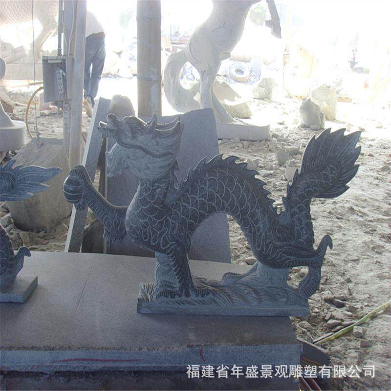 园林造景石雕动物龙 中式传统石雕工艺品厂家 石头神兽雕像