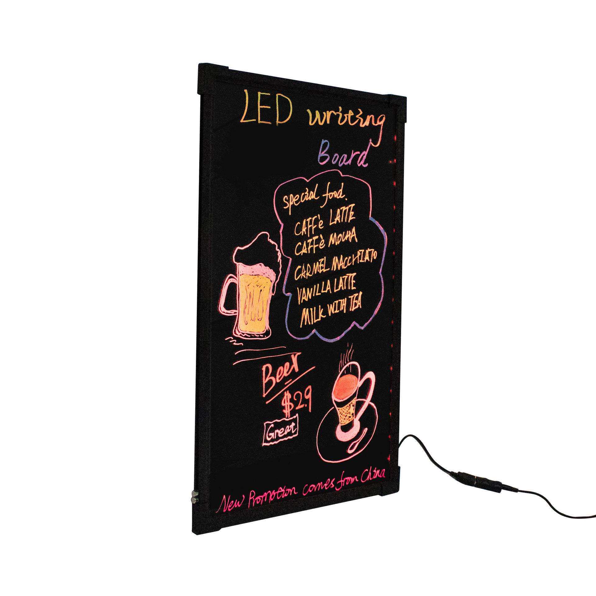 LED荧光板 50 70手写板 发光板 广告牌夜光黑板 留言板荧光屏