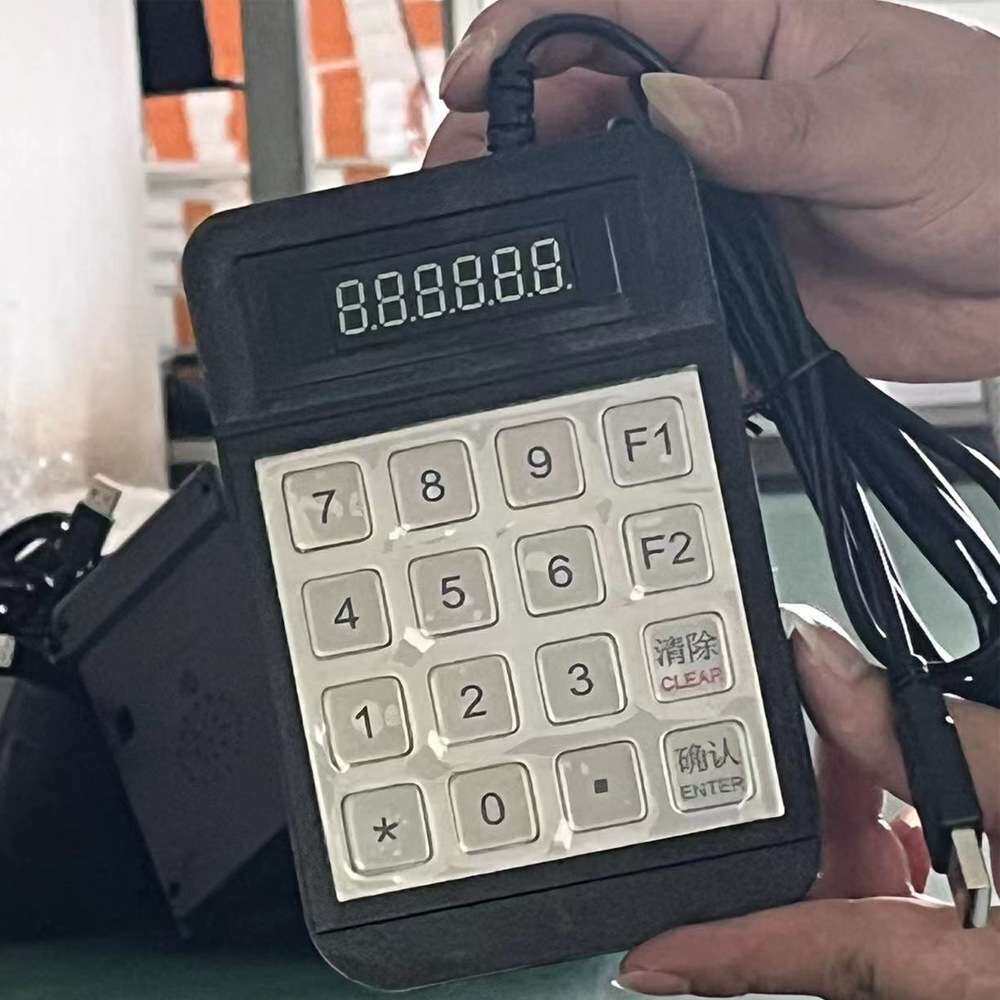 RS232带指令金属键盘工业平台自动化人机界面外接可编程数字键盘