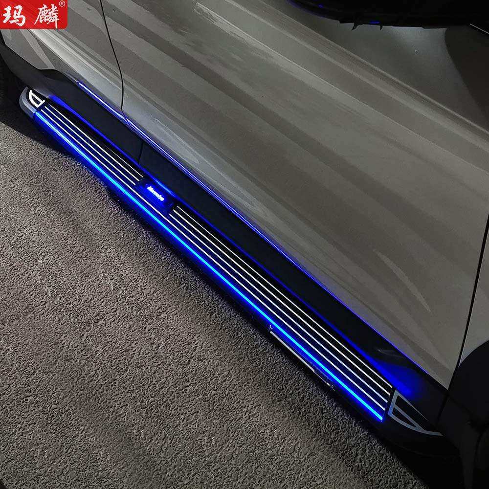 工厂直销适用英菲尼迪QX60太阳能带灯改装脚踏2022新款侧踏板免接