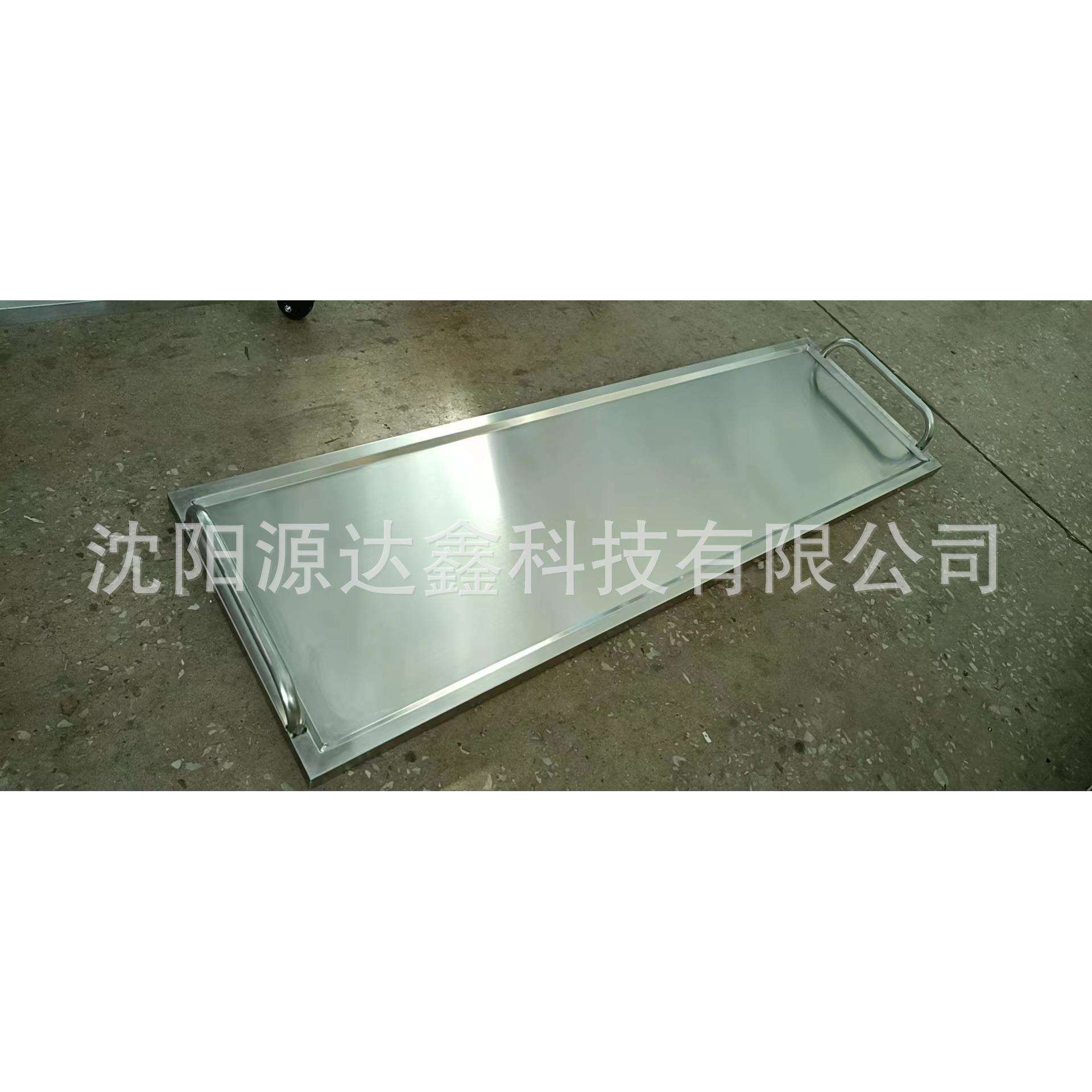 太平间用不锈钢尸体托盘 带把手尸体托盘