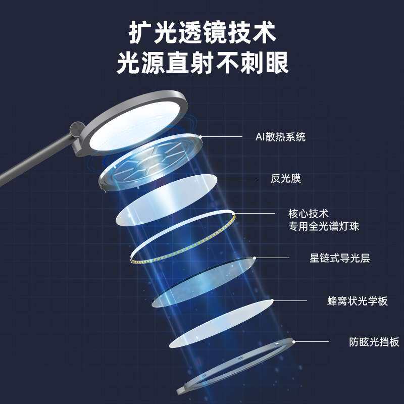 冠雅护眼台灯学生学习专用智能语音控制学生儿童书桌阅读灯 T813A