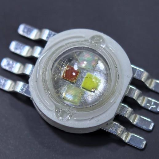 仿流明led灯珠全彩RGBW大功率1W8脚高亮透镜四合一彩色led贴片灯